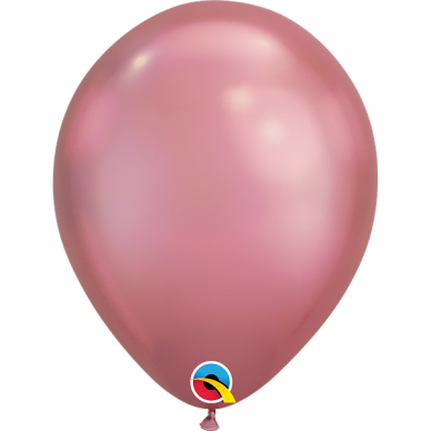 Chrominis balionas rožinės spalvos (28cm)