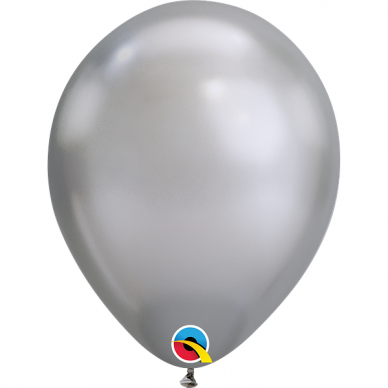 Chrominis balionas sidabrinės spalvos (18cm)