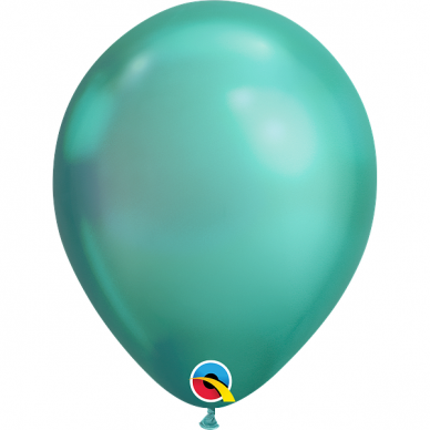 Chrominis balionas žalios spalvos (18cm)