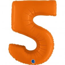 Folinis balionas skaičius ''5'' oranžinės spalvos