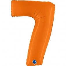 Folinis balionas skaičius ''7'' oranžinės spalvos