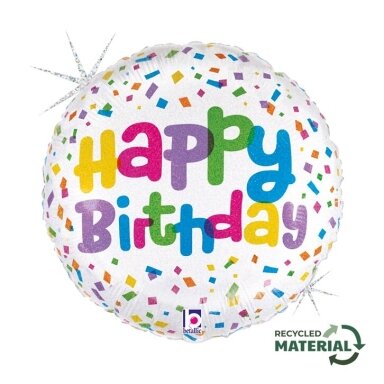 Folinis balionas ''Confetti Happy Birthday''