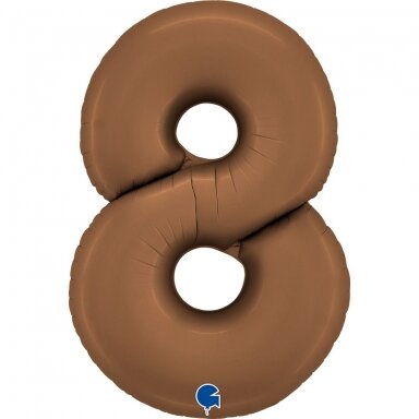 Folinis balionas skaičius ''8'' šokoladinės spalvos