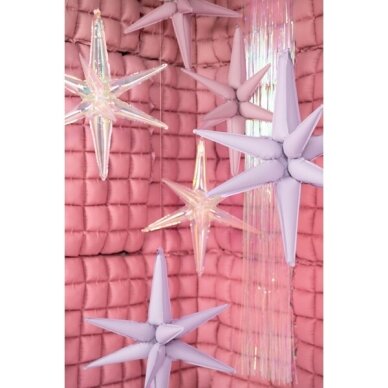 Folinis balionas 3D persiliejančios spalvos žvaigždė 70cm 1