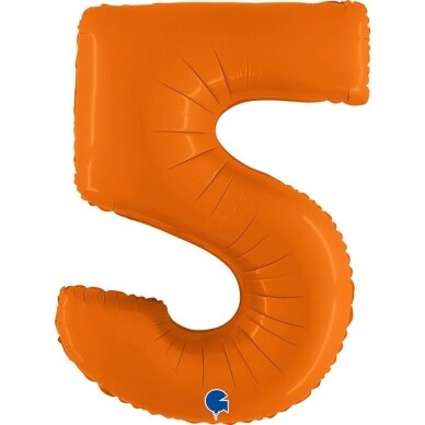 Folinis balionas skaičius ''5'' oranžinės spalvos Folinis balionas skaičius ''5'' oranžinės spalvos