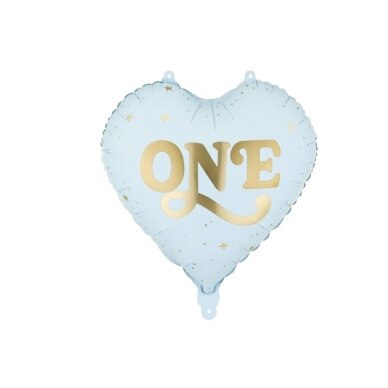 Folinis balionas žydra širdelė ''ONE'' Folinis balionas žydra širdelė ''ONE''