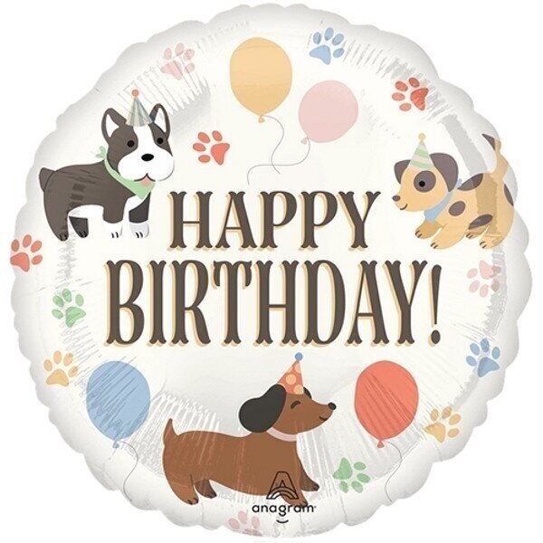 Folinis balionas ''Happy Birthday, šuniukai'' Folinis balionas ''Happy Birthday, šuniukai''