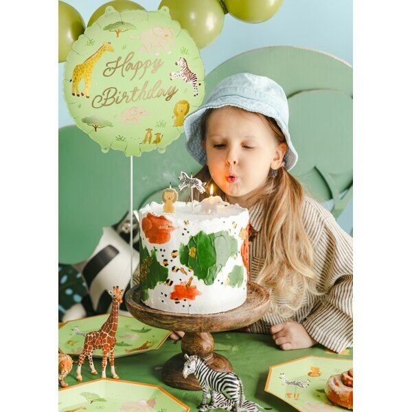 Folinis balionas su safario gyvūnais ''Happy Birthday'' 1