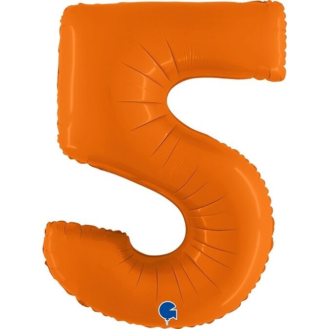 Folinis balionas skaičius ''5'' oranžinės spalvos Folinis balionas skaičius ''5'' oranžinės spalvos