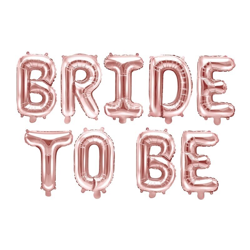 Folinės raidelės ''BRIDE TO BE'' rožinio aukso spalvos Folinės raidelės ''BRIDE TO BE'' rožinio aukso spalvos