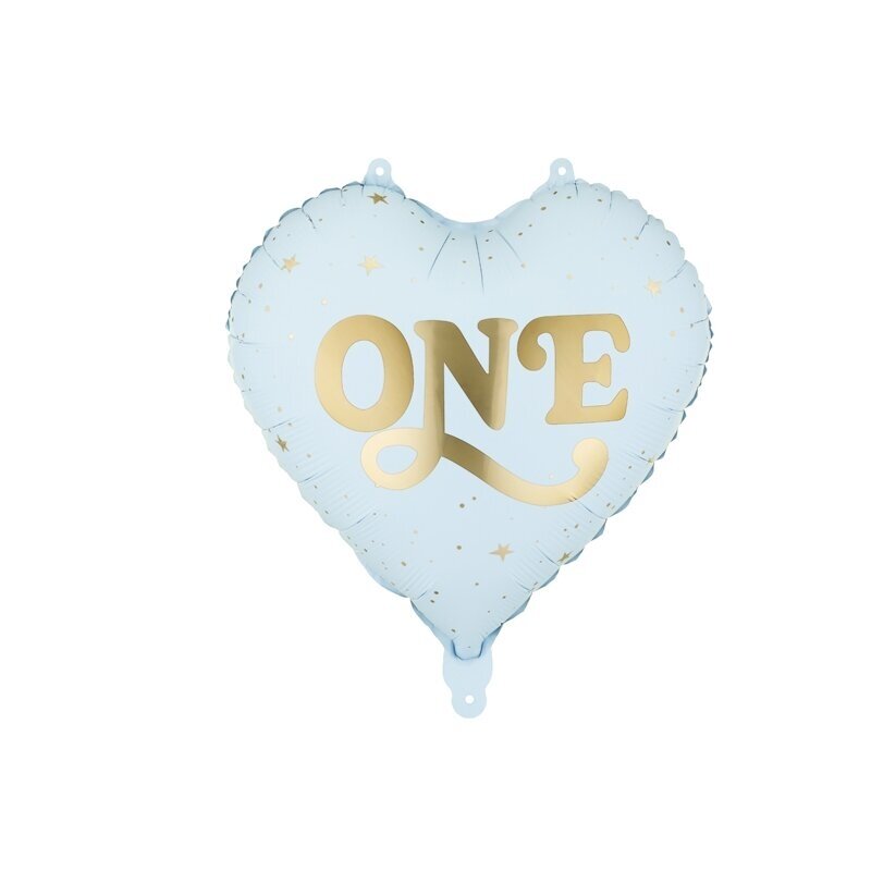Folinis balionas žydra širdelė ''ONE''