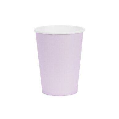 Puodeliai šviesiai violetinės spalvos