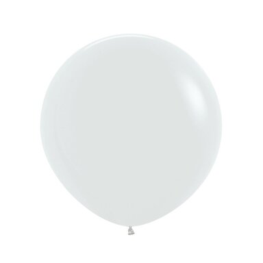 ''White'' spalvos balionas (60cm)