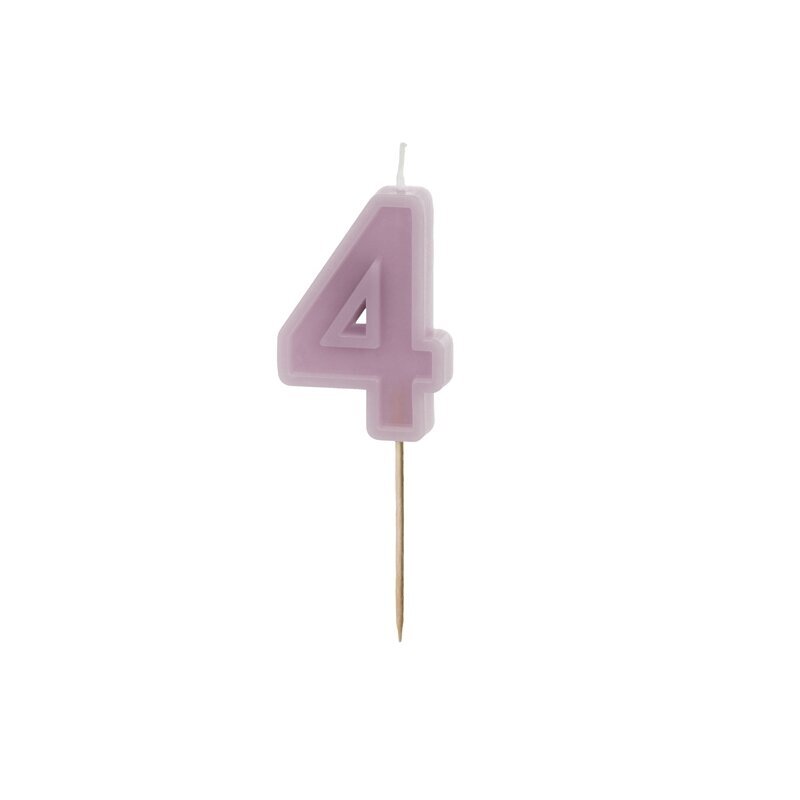 Alyvinė torto žvakutė ''4''