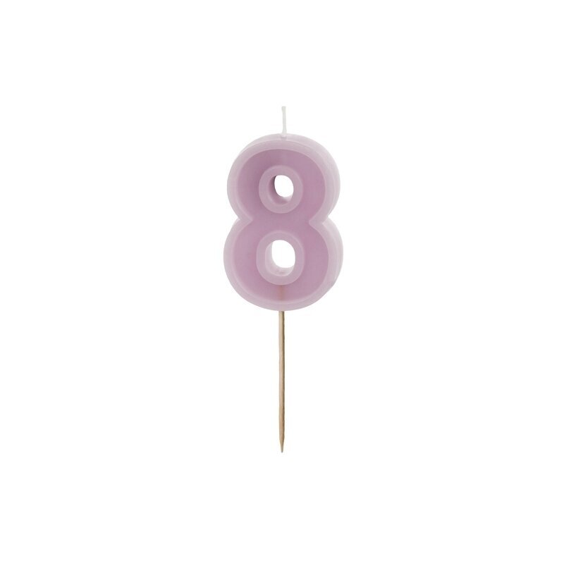 Alyvinė torto žvakutė ''8''
