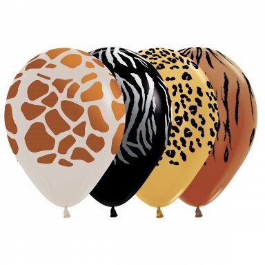 Balionai ''Safari raštai'' (30cm) - 25vnt