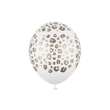Baltas balionas su leopardo raštu (30cm)