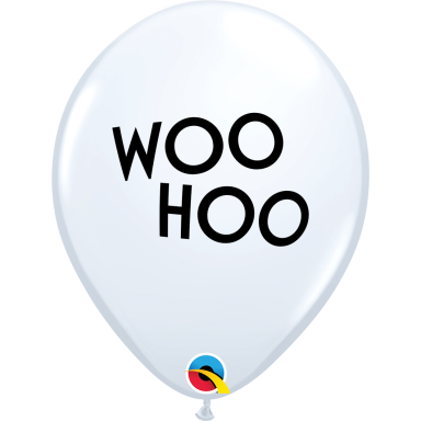 Baltas balionas ''WOO HOO'' (28cm)