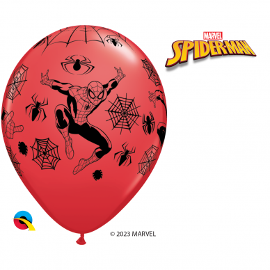 Balionai ''Spider-Man'' raudoni (28cm) - 6vnt