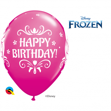 Balionas ''Frozen Happy Birthday'' avietinis (28cm) 1
