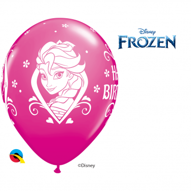 Balionas ''Frozen Happy Birthday'' avietinis (28cm) 2