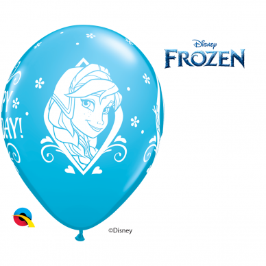 Balionas ''Frozen Happy Birthday'' mėlynas (28cm) 3