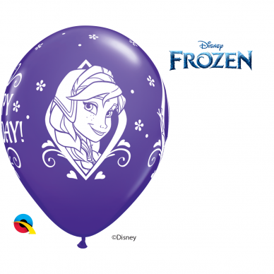 Balionas ''Frozen Happy Birthday'' violetinis (28cm) 2