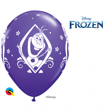 Balionas ''Frozen Happy Birthday'' violetinis (28cm) 3