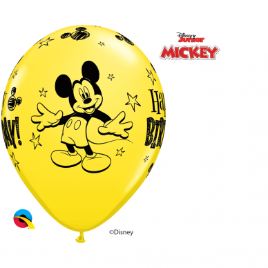Balionas ''Mickey Mouse Happy Birthday'' geltonas (28cm)