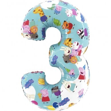 Balionas skaičius ''3'' Kiaulytė Peppa Balionas skaičius ''3'' Kiaulytė Peppa