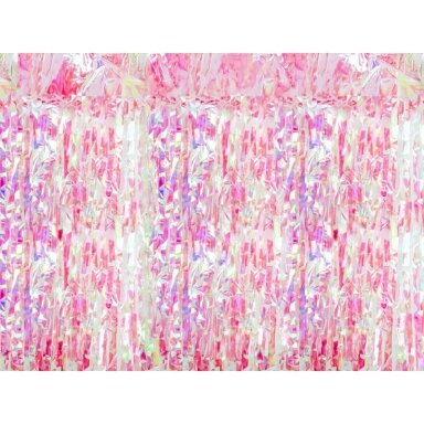 Dekoracija ''Vaivorykštinės rožinės spalvos lietutis'' 100 x 200cm