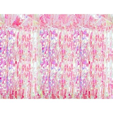 Dekoracija ''Vaivorykštinės rožinės spalvos lietutis'' 100 x 200cm Dekoracija ''Vaivorykštinės rožinės spalvos lietutis'' 100 x 200cm
