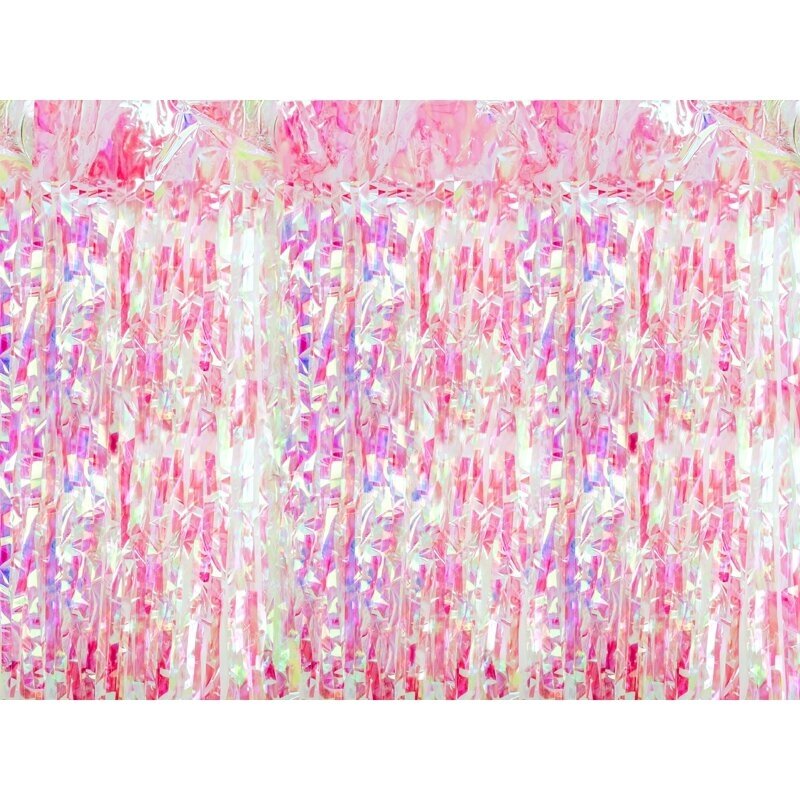 Dekoracija ''Vaivorykštinės rožinės spalvos lietutis'' 100 x 200cm Dekoracija ''Vaivorykštinės rožinės spalvos lietutis'' 100 x 200cm