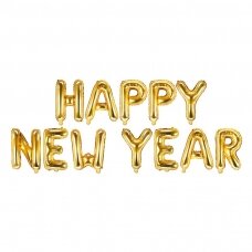 Folinės raidelės ''HAPPY NEW YEAR'' auksinės
