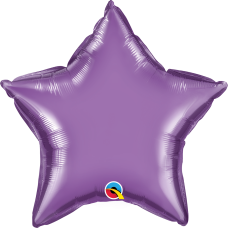 Folinis balionas chrominė žvaigždutė, violetinė