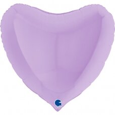 Folinis balionas didelė širdis, matinė violetinė