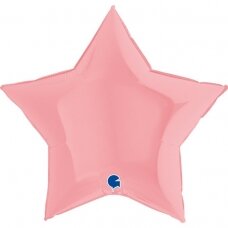 Folinis balionas didelė žvaigždė, matinė rožinė