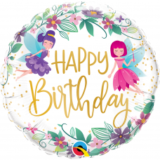 Folinis balionas ''Happy Birthday - fėjos''