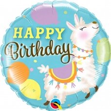 Folinis balionas ''Happy Birthday - lama''