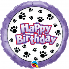 Folinis balionas ''Happy birthday - pėdutės''