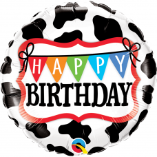 Folinis balionas ''Happy Birthday su karvutės raštu''