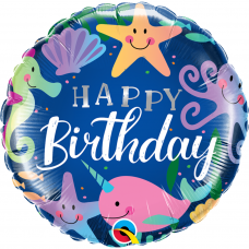 Folinis balionas ''Happy Birthday - vandenynas''