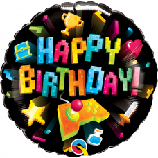 Folinis balionas ''Happy Birthday - žaidimai''