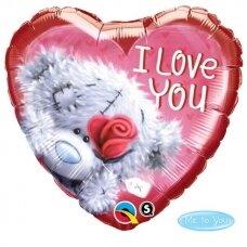 Folinis balionas ''I love You - meškiukas''