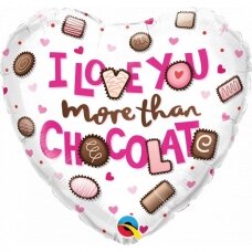Folinis balionas ''I love You more than chocolate''
