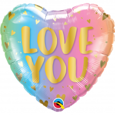 Folinis balionas ''I love You - pastelinis''