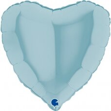 Folinis balionas pastelinė širdelė, žydra