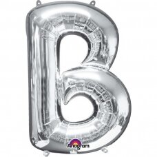 Folinis balionas raidė ''B'' sidabrinės spalvos