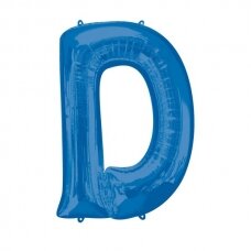 Folinis balionas raidė ''D'' mėlynos spalvos