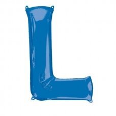 Folinis balionas raidė ''L'' mėlynos spalvos